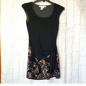 STUDIO M PETITE Popover Scoopneck Wrap-look Floral Dress Small Petite